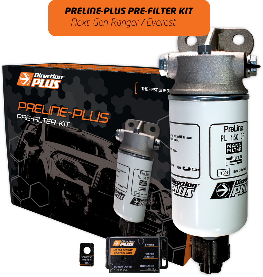 Direction-Plus  PreLine-Plus Pre-Filter Kit NEXT-GEN RANGER / EVEREST & VW AMAROK 4cyl & 6cyl (PL671DPK)