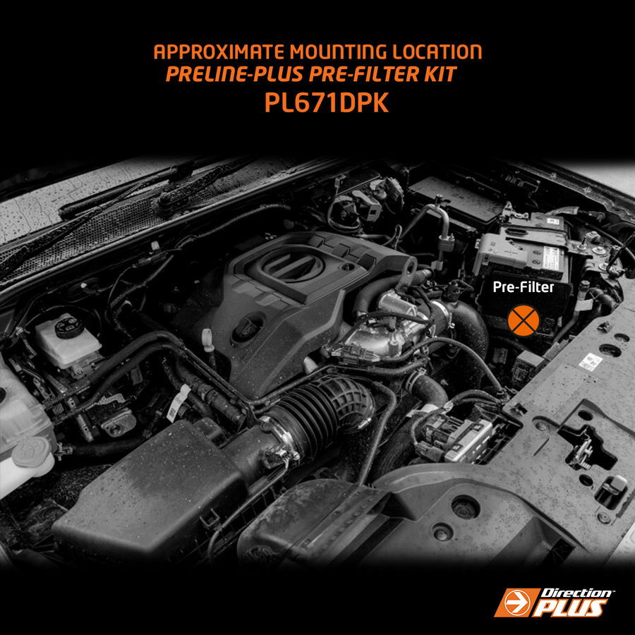 Direction-Plus  PreLine-Plus Pre-Filter Kit NEXT-GEN RANGER / EVEREST & VW AMAROK 4cyl & 6cyl (PL671DPK)