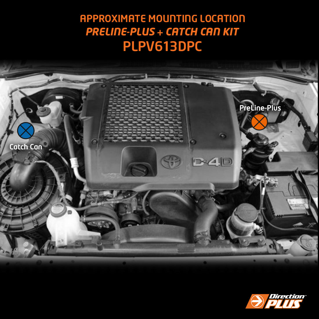 DIRECTION-PLUS PRELINE-PLUS PRE-FILTER + PROVENT ULTIMATE CATCH CAN KIT HILUX N70 (PLPV613DPC)