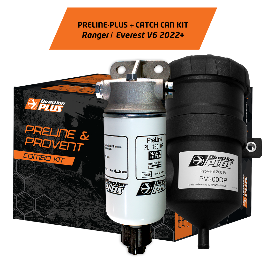 Direction-Plus  PreLine-Plus + Catch Can Kit NEXT-GEN FORD RANGER / EVEREST V6 (PLPV671DPC)