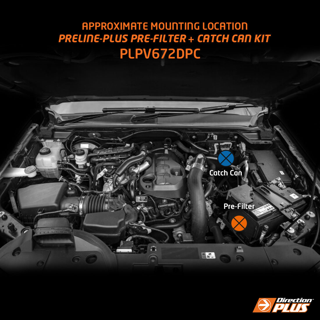 DIRECTION-PLUS PRELINE-PLUS + CATCH CAN KIT NEXT-GEN FORD RANGER / EVEREST / AMAROK 2L 4CYL (PLPV672DPC)
