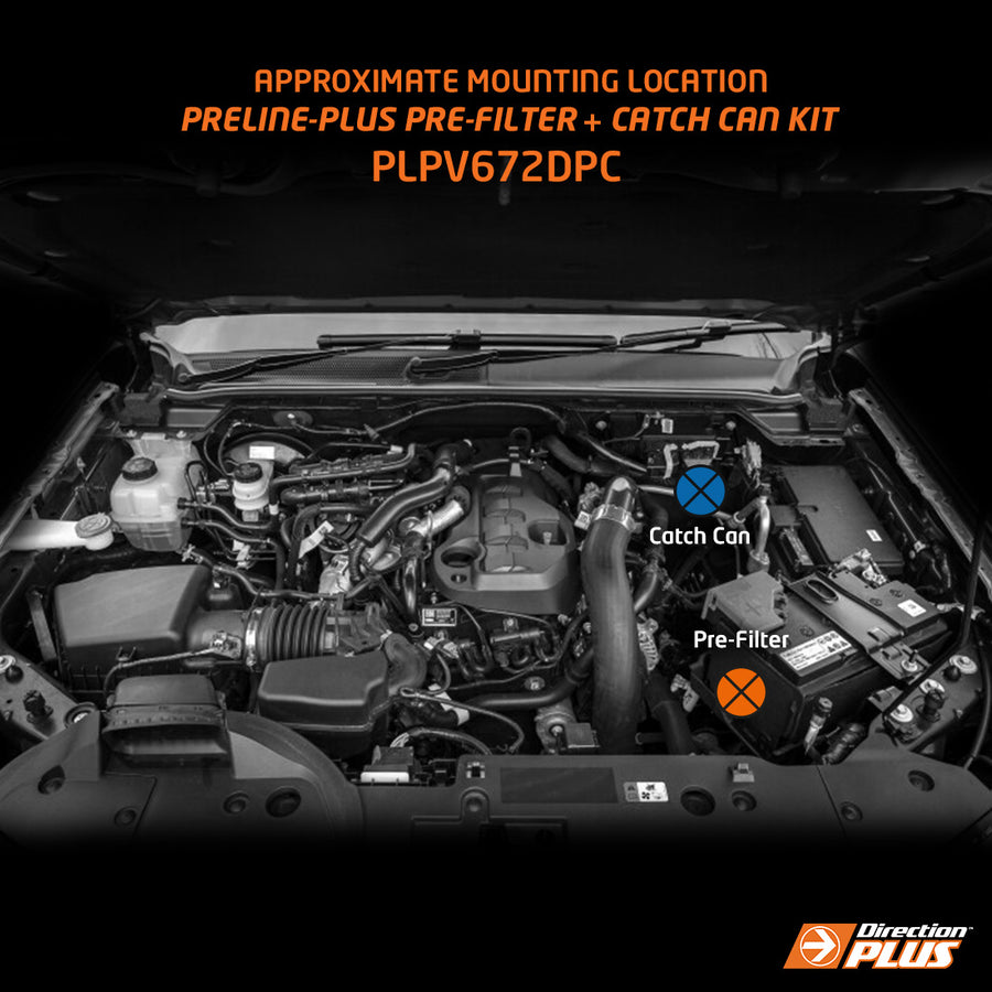 Direction-Plus  PreLine-Plus + Catch Can Kit NEXT-GEN RANGER / EVEREST / AMAROK 2L 4CYL (PLPV672DPC)