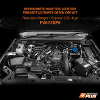 Direction-Plus  ProVent Ultimate Catch Can Kit NEXT GEN FORD RANGER / EVEREST / AMAROK 2L 4CYL (PV672DPK)