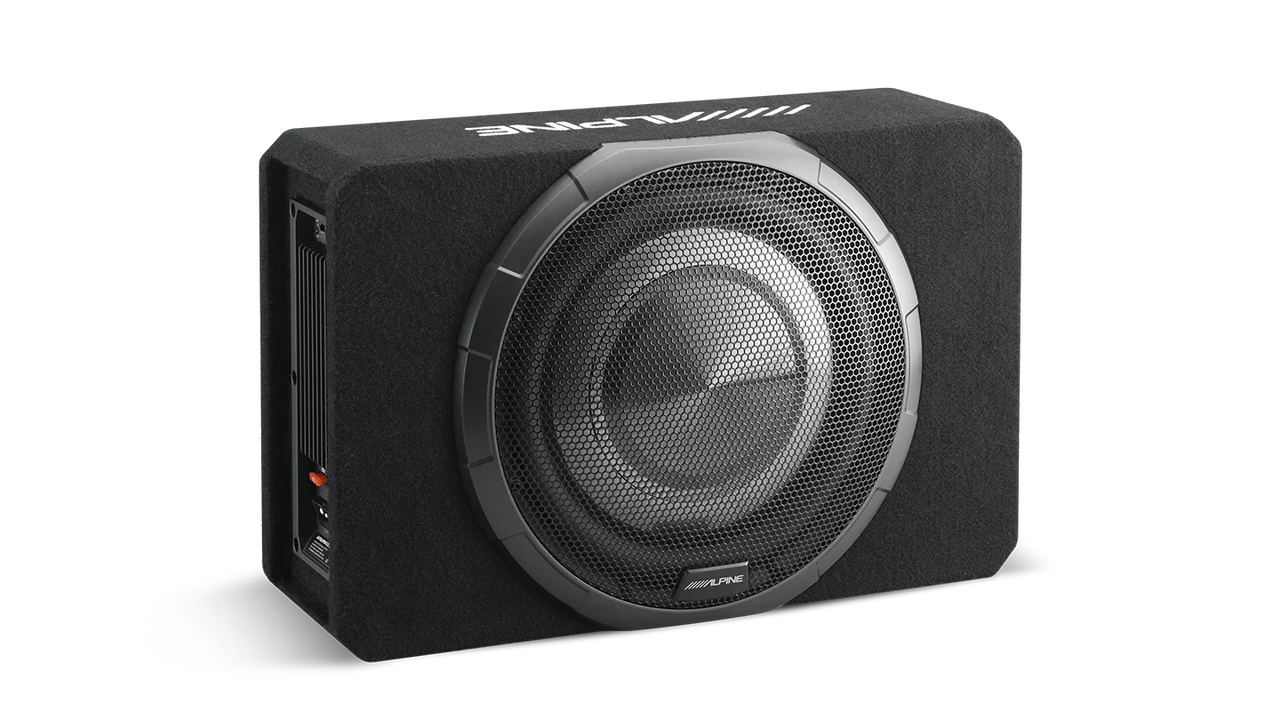 Alpine BassRev 12″ Slim-Line Powered Subwoofer PWV-SB12