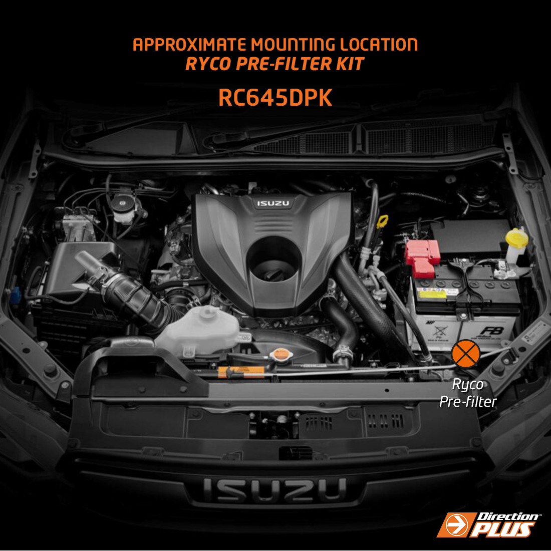 DIRECTION-PLUS RYCO PRE-FILTER KIT D-MAX, MU-X / BT-50 2020 ON (RC645DPK)