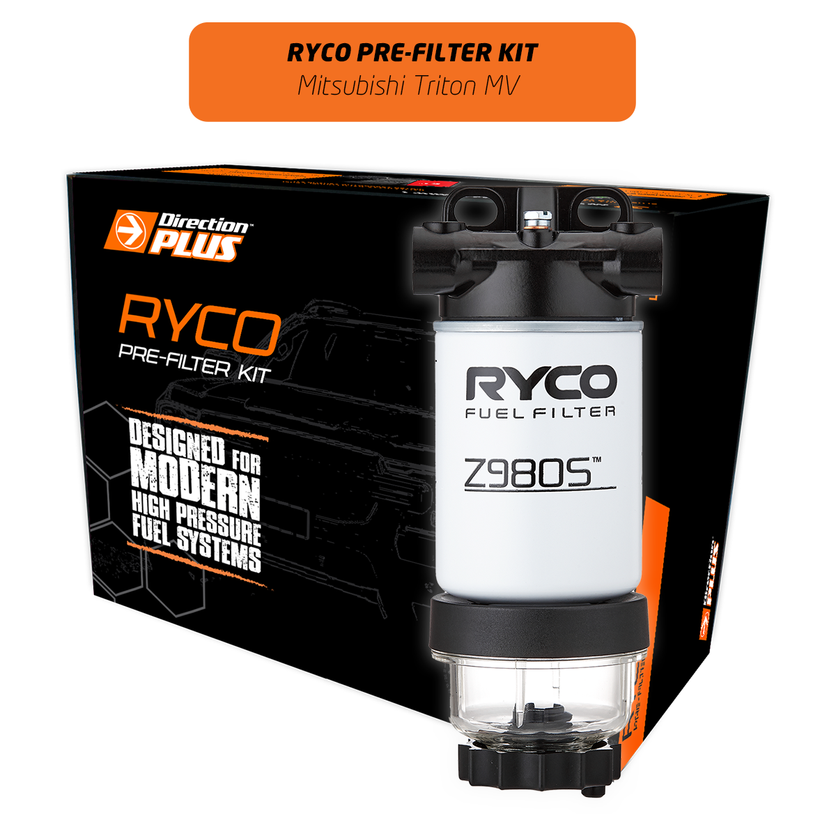 DIRECTION-PLUS RYCO PRE-FILTER KIT MITSUBISHI TRITON MV (RC652DPK)