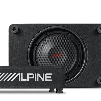 Alpine R-Series 10″ Shallow Profile Enclosure 2 Ohm Subwoofer RS-SB10