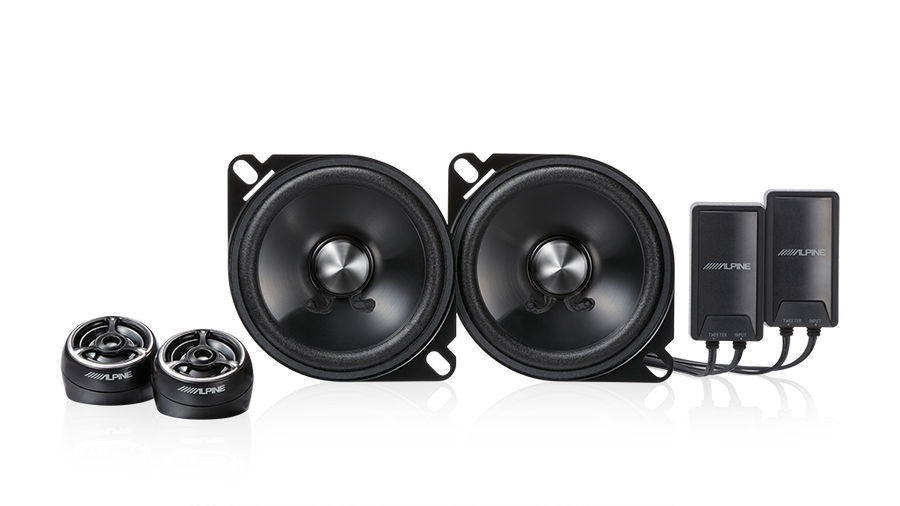 Alpine STE-G100S Type-E 100W Peak 4″ Component 2-Way Speakers