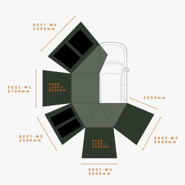 DARCHE ECO ECLIPSE 270 AWNING WALLSET (IN STORE PICK-UP ONLY) -T050801743ECOW