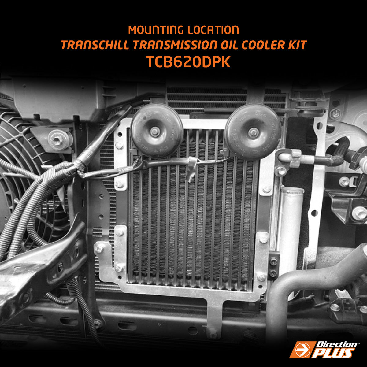 DIRECTION-PLUS TRANSCHILL ARCTIC BLACK TRANSMISSION COOLER KIT TOYOTA PRADO 150 & 155 SERIES (TCB620DPK)