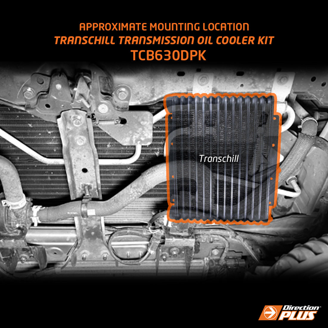 DIRECTION-PLUS TRANSCHILL ARCTIC BLACK TRANSMISSION COOLER KIT NISSAN NAVARA NP300 (TCB630DPK)