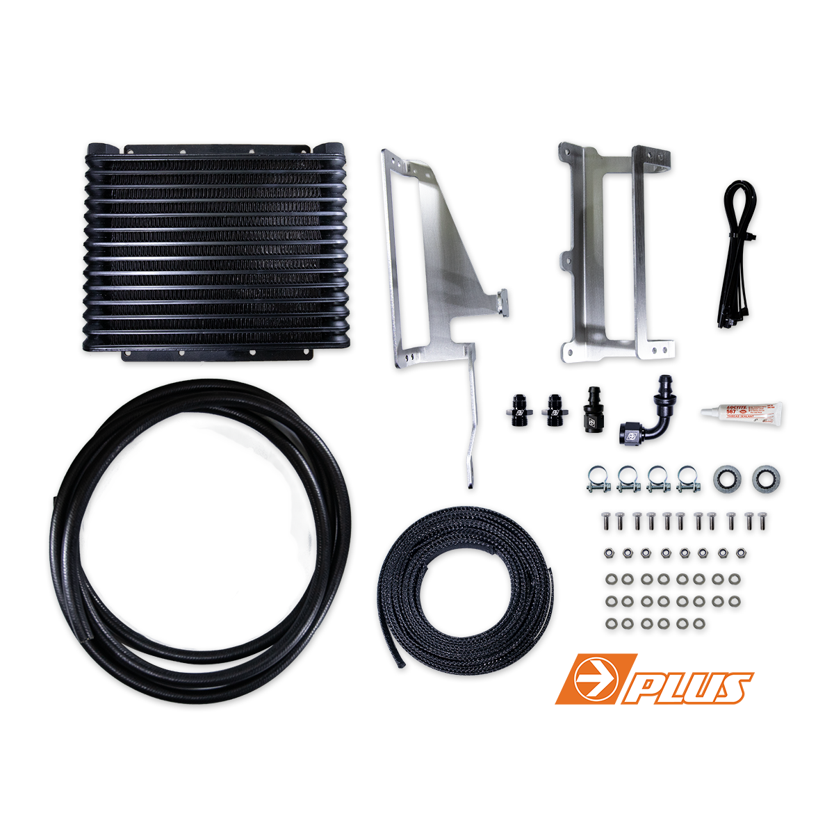 DIRECTION-PLUS TRANSCHILL ARCTIC BLACK TRANSMISSION COOLER KIT TOYOTA LAND CRUISER 300 SERIES (TCB635DPK)
