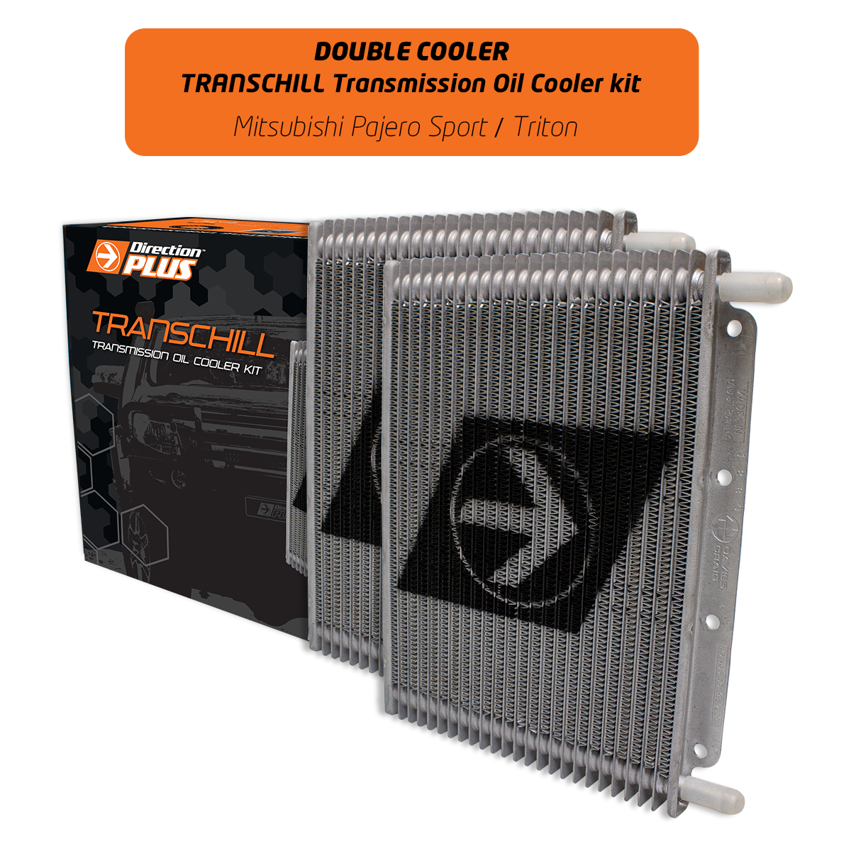 DIRECTION-PLUS TRANSCHILL DUAL TRANSMISSION COOLER KIT MITSUBISHI TRITON MQ & MR (TCD629DPK)
