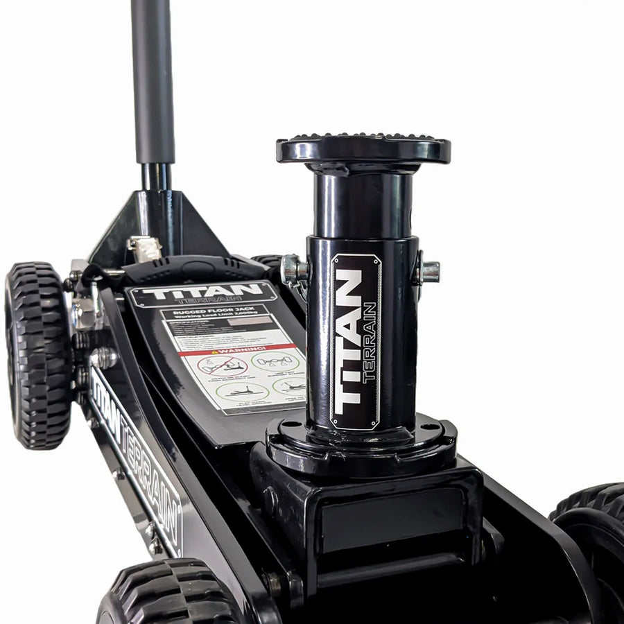 Titan Terrain 3 Ton Rugged Floor Jack Hi-Lift Hydraulic Trolley Jack - TTRFJ3000