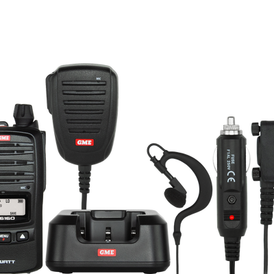 GME 5/1 Watt UHF CB Handheld Radio including Accessories