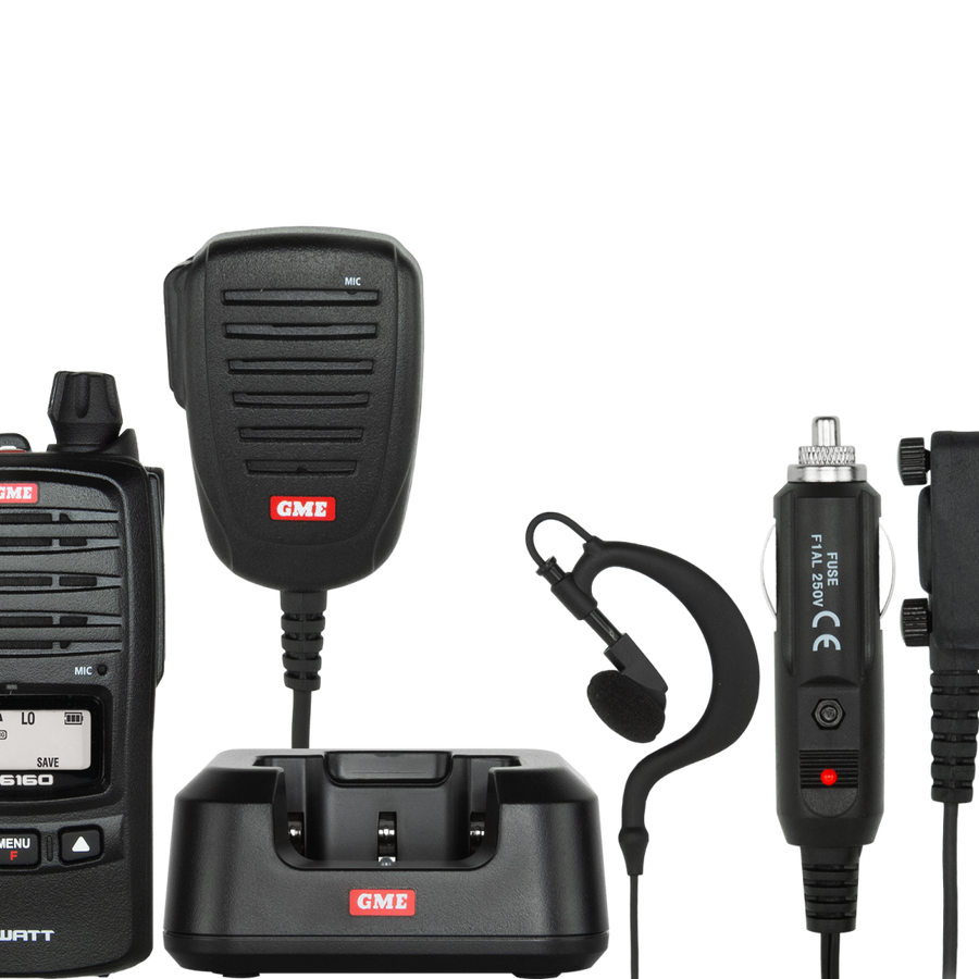 GME 5/1 Watt UHF CB Handheld Radio including Accessories