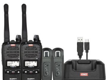 GME 2 Watt UHF CB Handheld Radio - Twin Pack