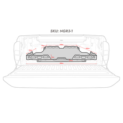 HSP Load Slide Suits Dual Cab Next Gen Ranger/Raptor (Suits No Liner / Spray on Liner) -NGR3-1