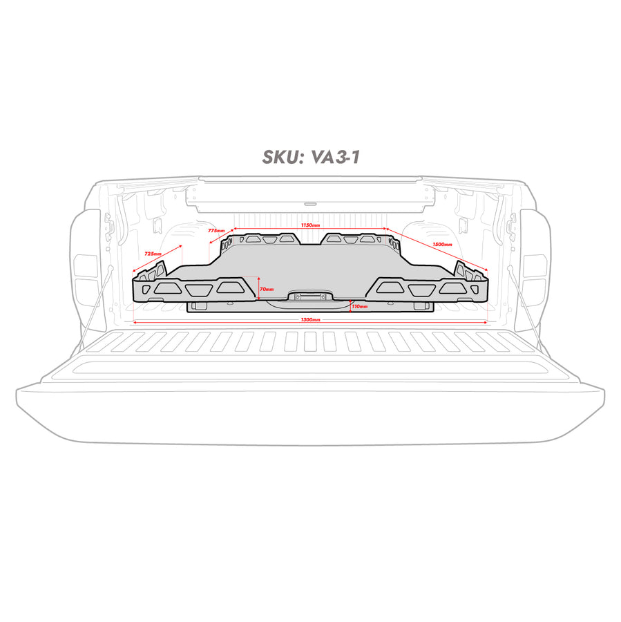 HSP Load Slide Suits All New Amarok 2023+ (Suits No Liner / Spray on Liner) -VA3-1