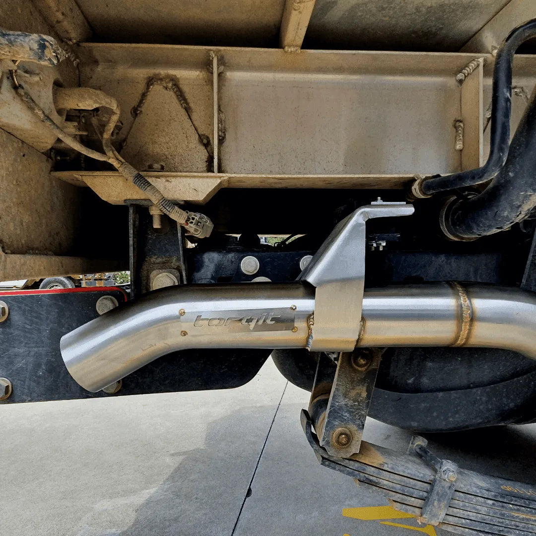 TORQIT 79 Series 3.5" 4.5L TD Single Cab Ute Straight Through System with Twin L/R Exit - HS8130SS TW S/T