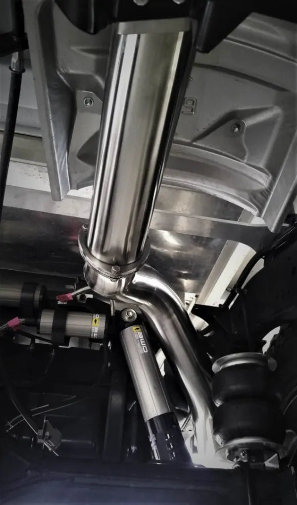 Fatz Fabrication VDJ79 Exhaust, DPF Back (Single fuel tank). WITHOUT Muffler. Single Exit -FFVDJ79-EXH-DBK
