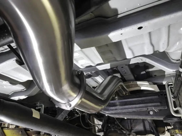 Fatz Fabrication VDJ79 Exhaust, DPF Back (Single fuel tank). With Muffler. Single Exit -FFVDJ79-EXH-DBK-MUF