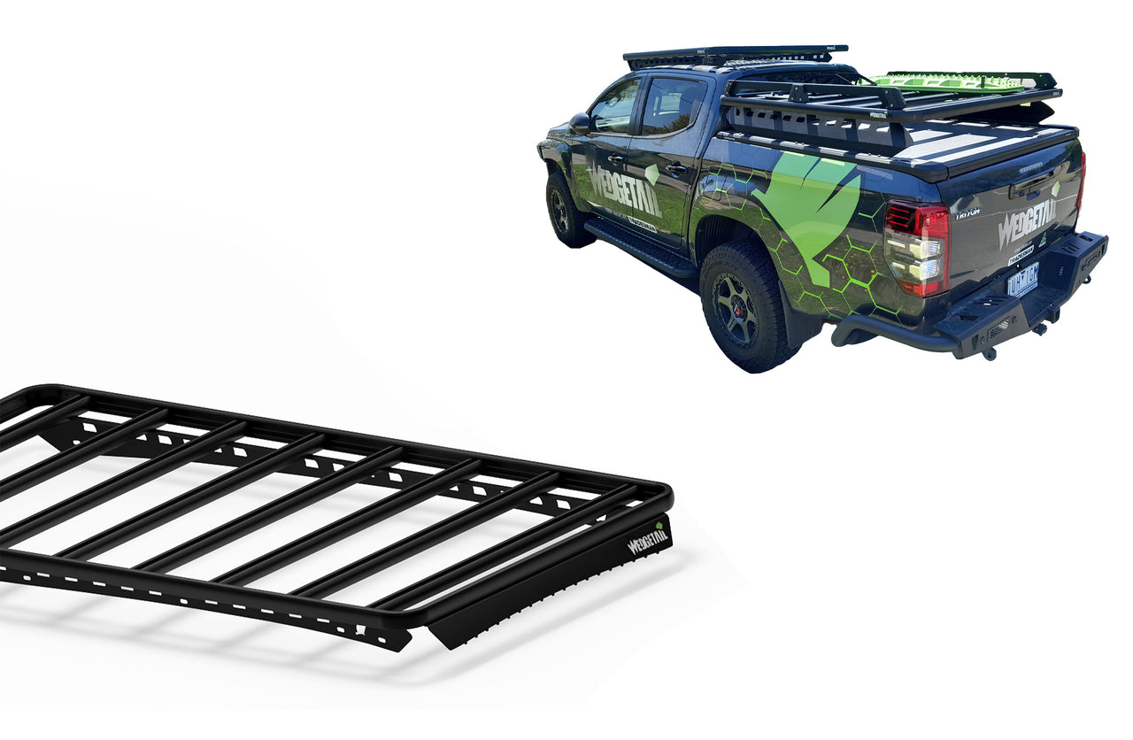 Wedgetail Egr Roll Top Roof Rack to suit Mitsubishi Triton MQ/MR Dual Cab 04/15 - 01/24 WT-EGRRTRMTMQ-1415U
