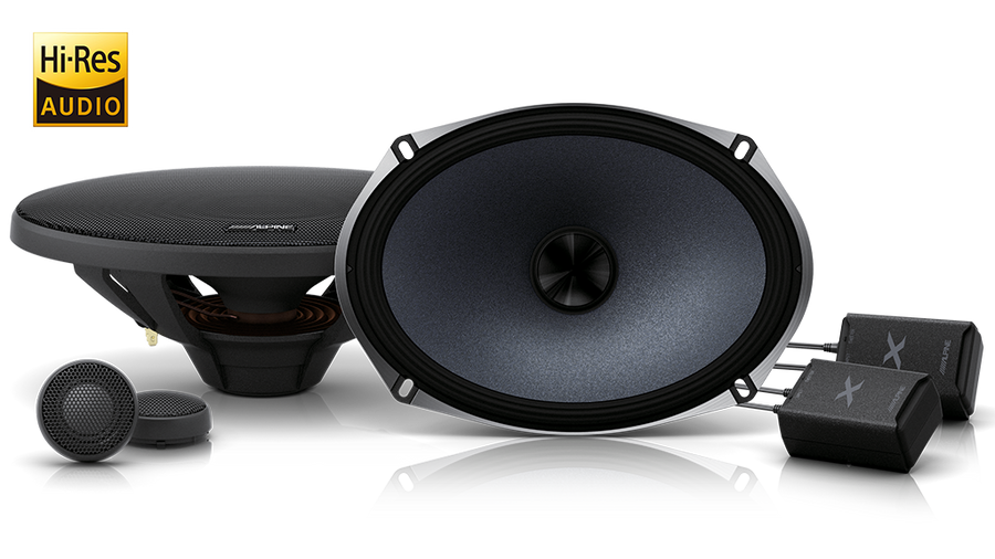 Alpine X-S69C X-Series 6×9″ 360W Component 2-Way Speakers