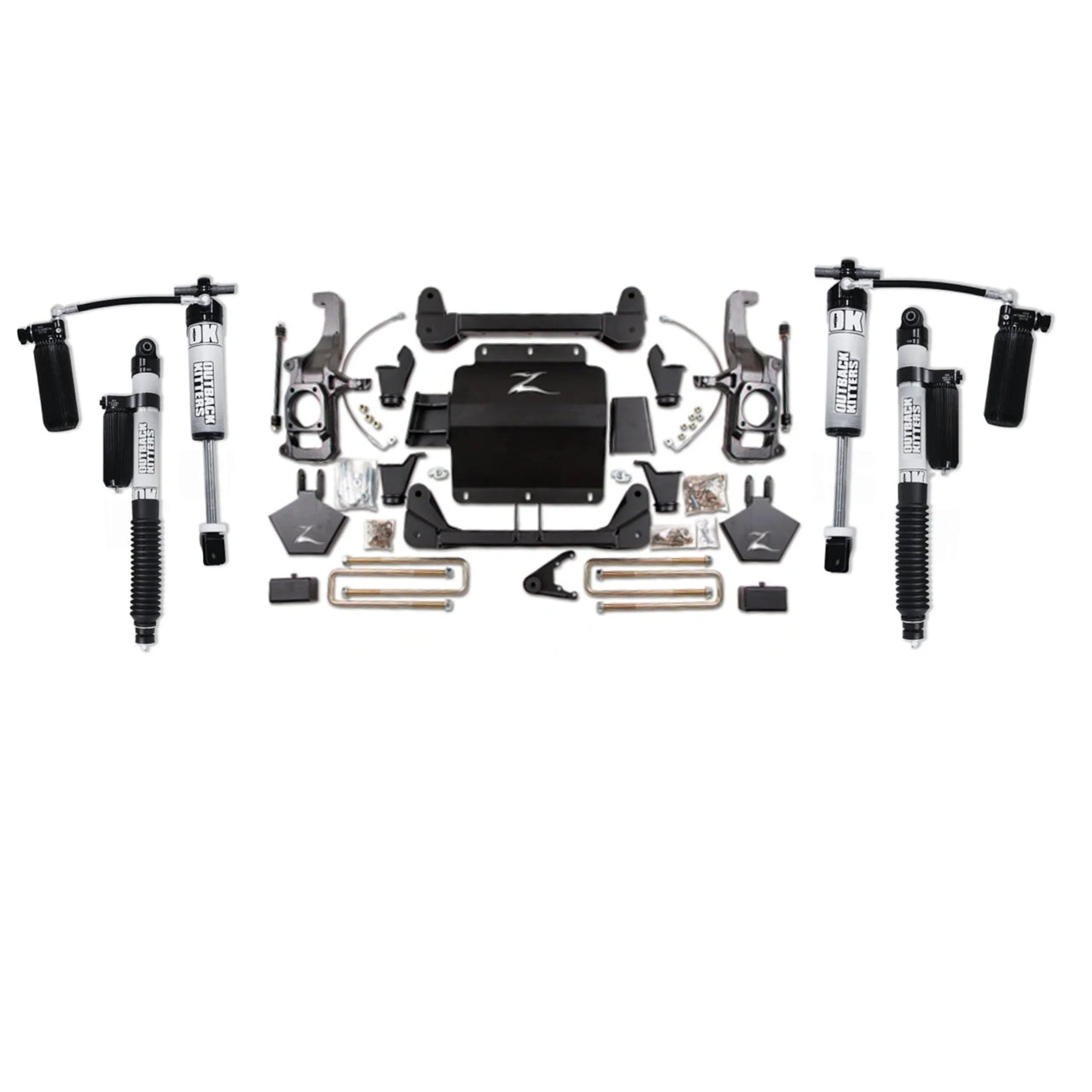 Americas Garage 5" Lift Kit with OK 2.5" Shocks suits Chev 2500/3500 (11-19) / GMC 2500/3500 (11-19) by Zone Offroad ZONC12OK