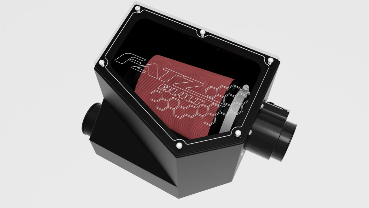 FATZ FABRICATION NP300 NAVARA AIRBOX. OILED AIR FILTER. NO PLUMBING REQUIRED. -FFNP-AB-OF