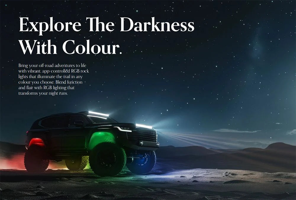 ALPINE SummitPro RGB LED Rock Light Set of 6 with App Control -LXR-SP6