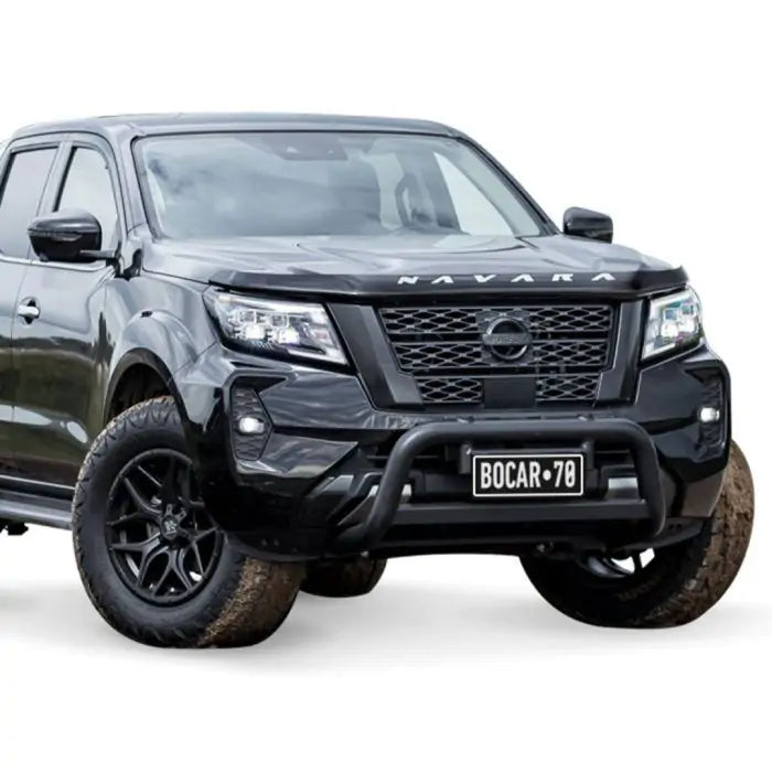 BOCAR DELUXE BLACK ALLOY 76MM LOW LOOP NUDGE BAR FOR NISSAN NAVARA / TOYOTA HILUX 8th / GWM CANNON (IN STORE PICK-UP ONLY)