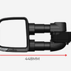 CLEARVIEW BLACK COMPACT TOWING MIRRORS MANUAL TOYOTA HI-LUX 2005 (MY05) - 2014 (MY14)-CVC-TH-SR-MB