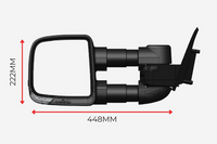 CLEARVIEW BLACK COMPACT TOWING MIRRORS INDICATORS, ELECTRIC ISUZU MU-X 2014 (MY14) - 2019 (MY19)-CVC-HI-DC2012-IEB