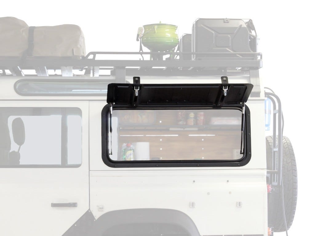 FRONT RUNNER LAND ROVER DEFENDER (1983-2016) GULLWING WINDOW / ALUMINIUM- GWLD009