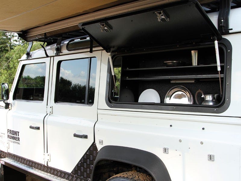 FRONT RUNNER LAND ROVER DEFENDER (1983-2016) GULLWING WINDOW / ALUMINIUM- GWLD009