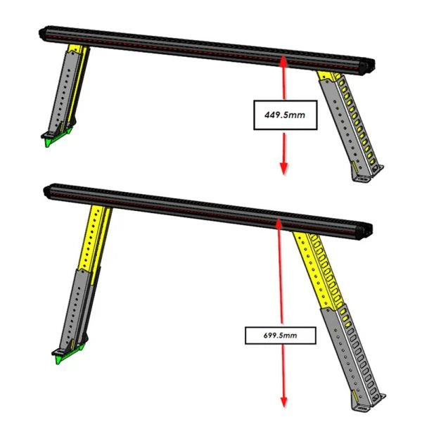 HSP Load Rack JNR Mitsubishi Triton MV / LC (2023–2026) Adjustable Rack System-2010-LJ1-RC