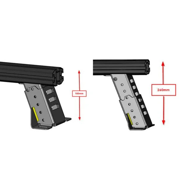 HSP Load Rack JNR Mitsubishi Triton MV/LC Dual Cab (2023–2026) Adjustable Tub Rack System-2010-LJ1