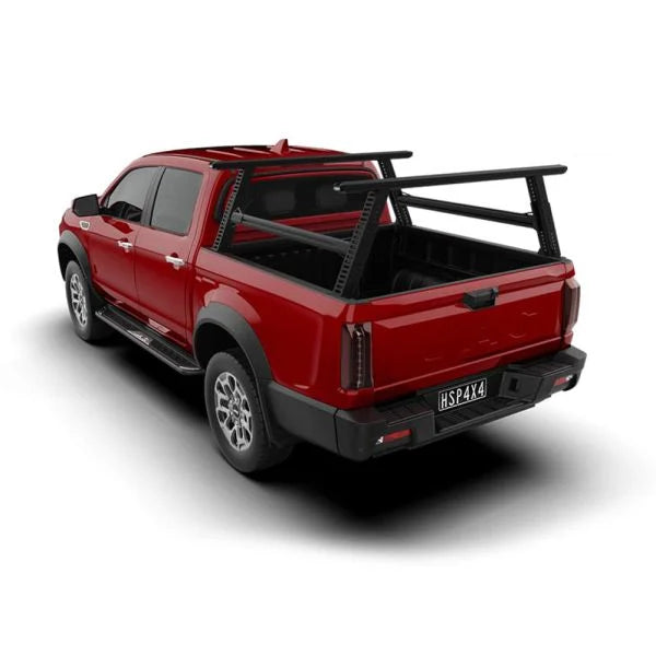 HSP 4X4 Load Rack Pro Ladder Rack for 2025+ JAC T9 Dual Cab – Tub Mount Full System – Adjustable Height – 150kg Dynamic Capacity – 1510-LR2-S