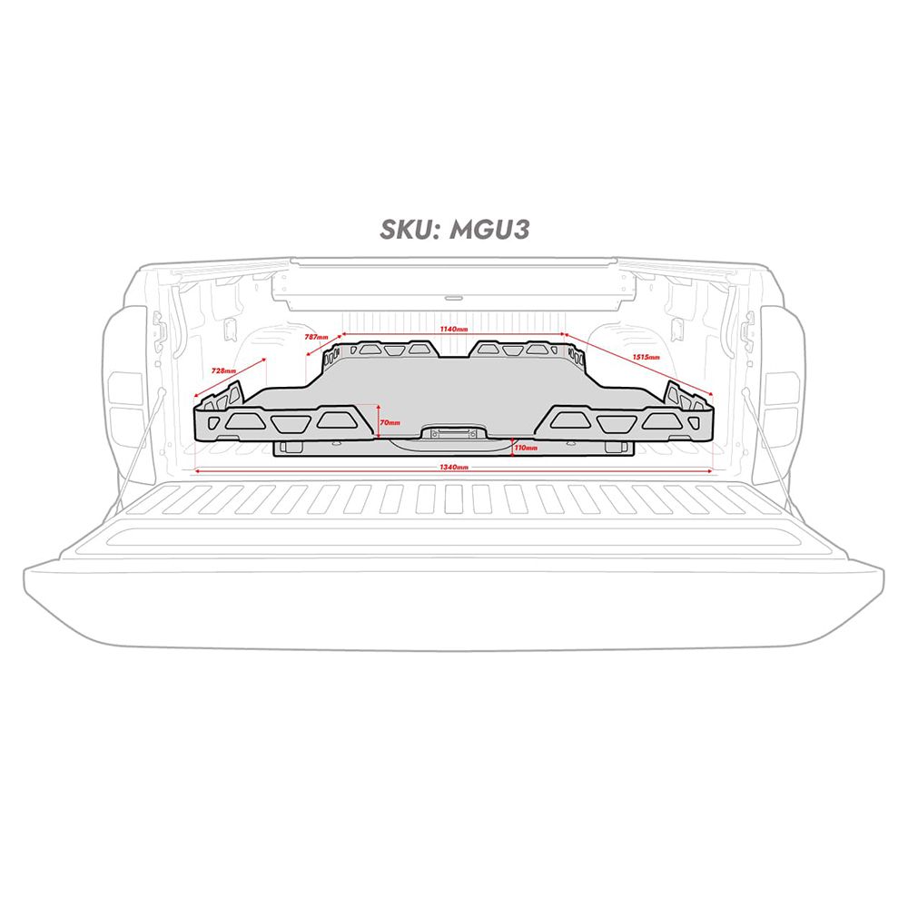 HSP 4X4 Load Slide for 2025+ MG U9 Dual Cab – 250kg Capacity Heavy Duty Sliding Tray – MGU3