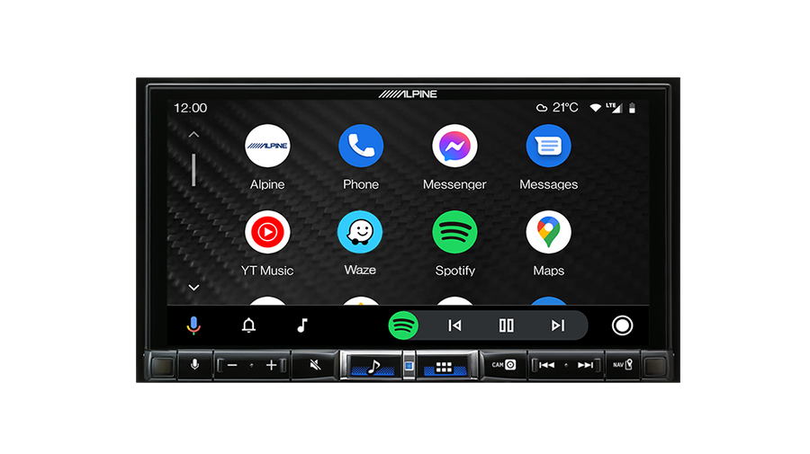 Alpine 7” High-Res Audio Receiver with Wireless Apple CarPlay / Wireless Android Auto / HDMI / USB / Dual Camera / Bluetooth / Hi-Res Audio Wireless // DAB+-iLX-507A