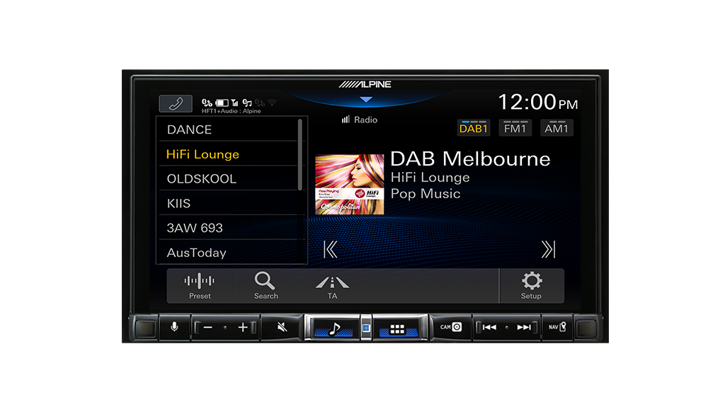 ALPINE 7” High-Res Audio Receiver with Wireless Apple CarPlay / Wireless Android Auto / HDMI / USB / Dual Camera / Bluetooth / Hi-Res Audio Wireless // DAB+ – Suitable for VE Commodore Series-1 Commodore-VES1G4-507A