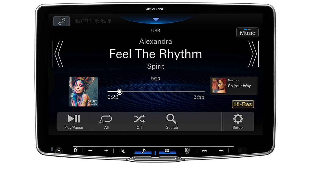ALPINE Halo11 11” High-Res Audio Receiver with Wireless Apple CarPlay / Wireless Android Auto / HDMI / USB / Dual Camera / Bluetooth / Hi-Res Audio Wireless // DAB+-VES1G4-F511A