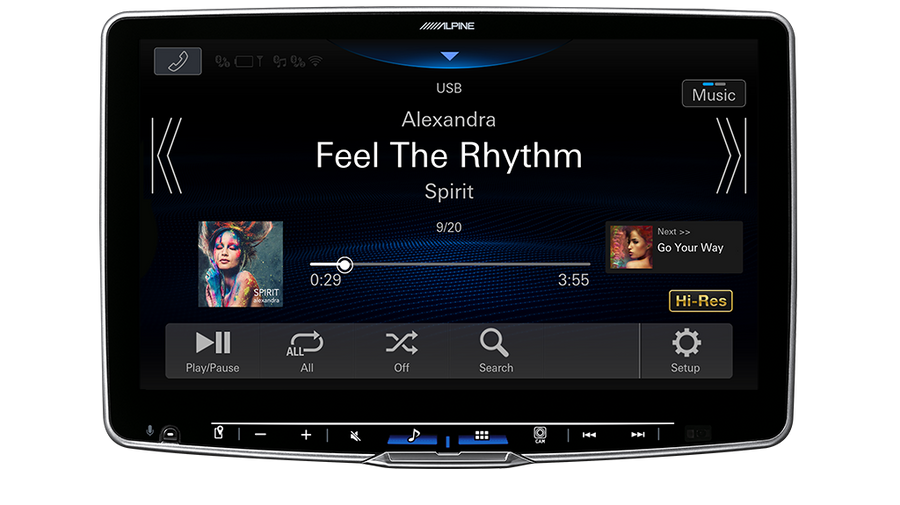 Alpine Halo11 11” High-Res Audio Receiver with Wireless Apple CarPlay / Wireless Android Auto / HDMI / USB / Dual Camera / Bluetooth / Hi-Res Audio Wireless // DAB+-VES1G4-F511A