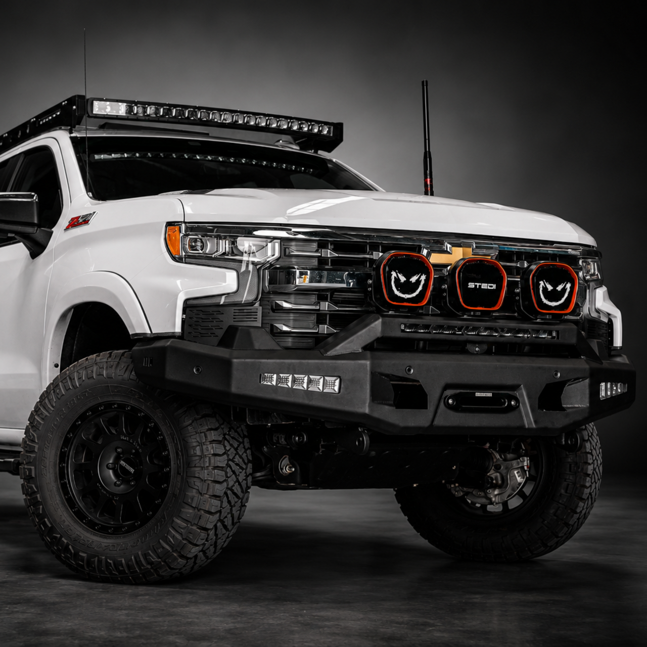Americas Garage Pre Runner Bar, Chuck Series, Texture Black suits Chev 1500 (19-26) by Outback Kitters OK911051TB-K