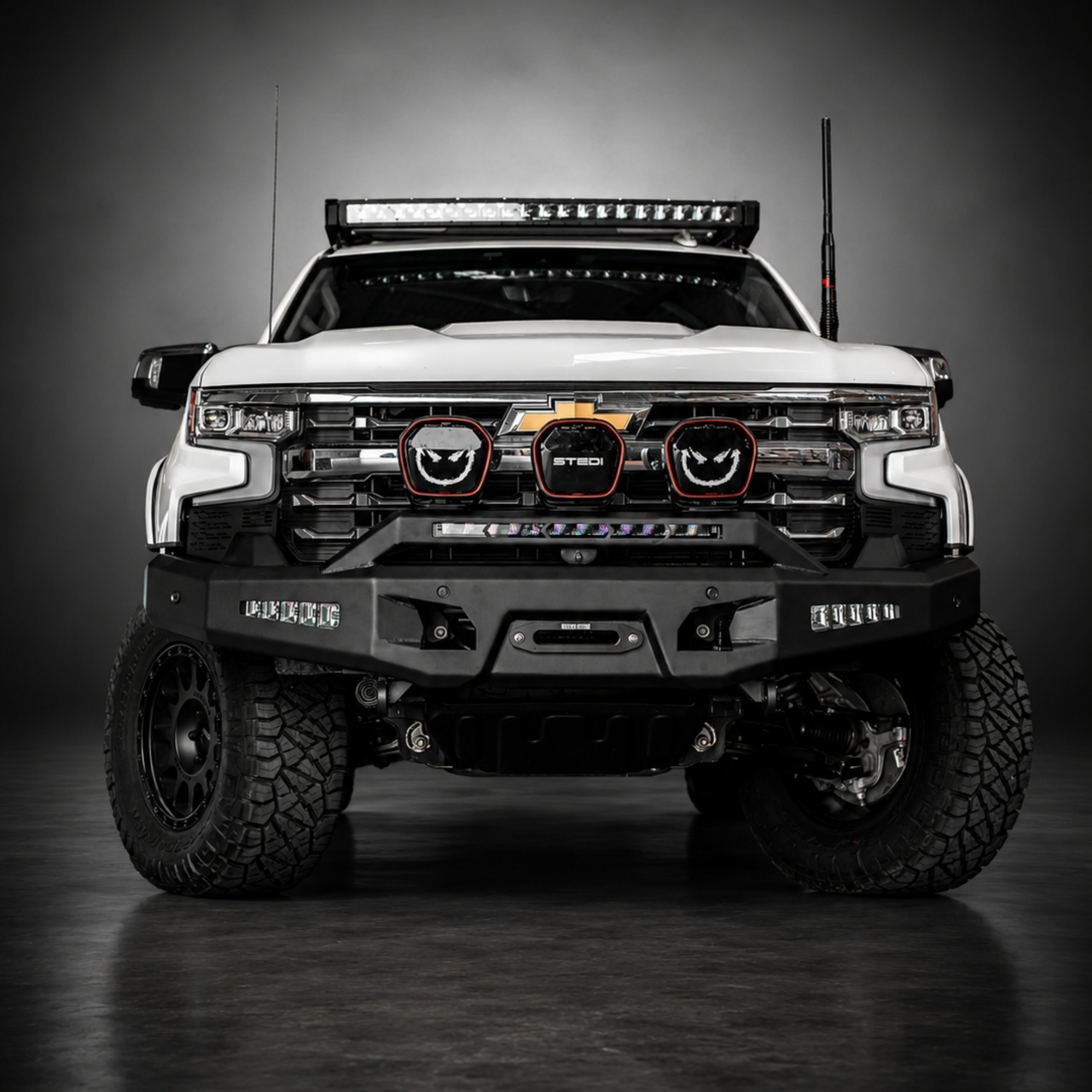 Americas Garage Pre Runner Bar, Chuck Series, Texture Black suits Chev 1500 (19-26) by Outback Kitters OK911051TB-K