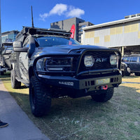 Americas Garage Full Guard Bar, 3 Tabs, Satin Black suits Ram 2500/3500 (2019-2024) by Outback Kitters OK911035SB-K