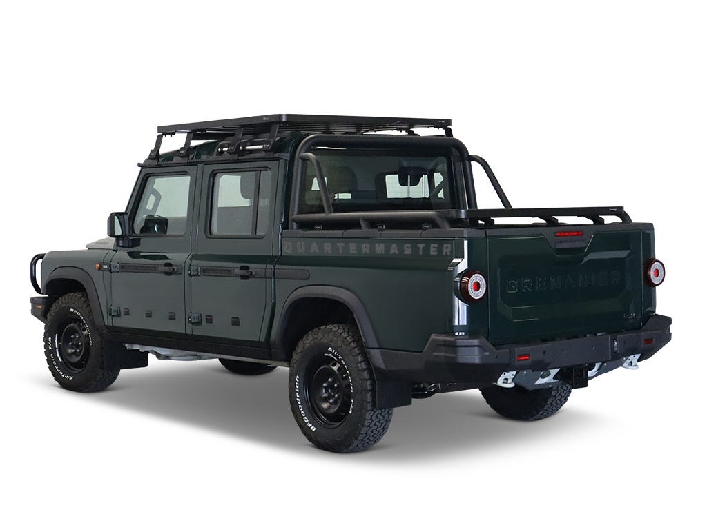 Front Runner Ineos Grenadier Quartermaster (2023-Current) Roller Tonneau Cover Slimline II Load Bed Rack Kit -KRIG005T