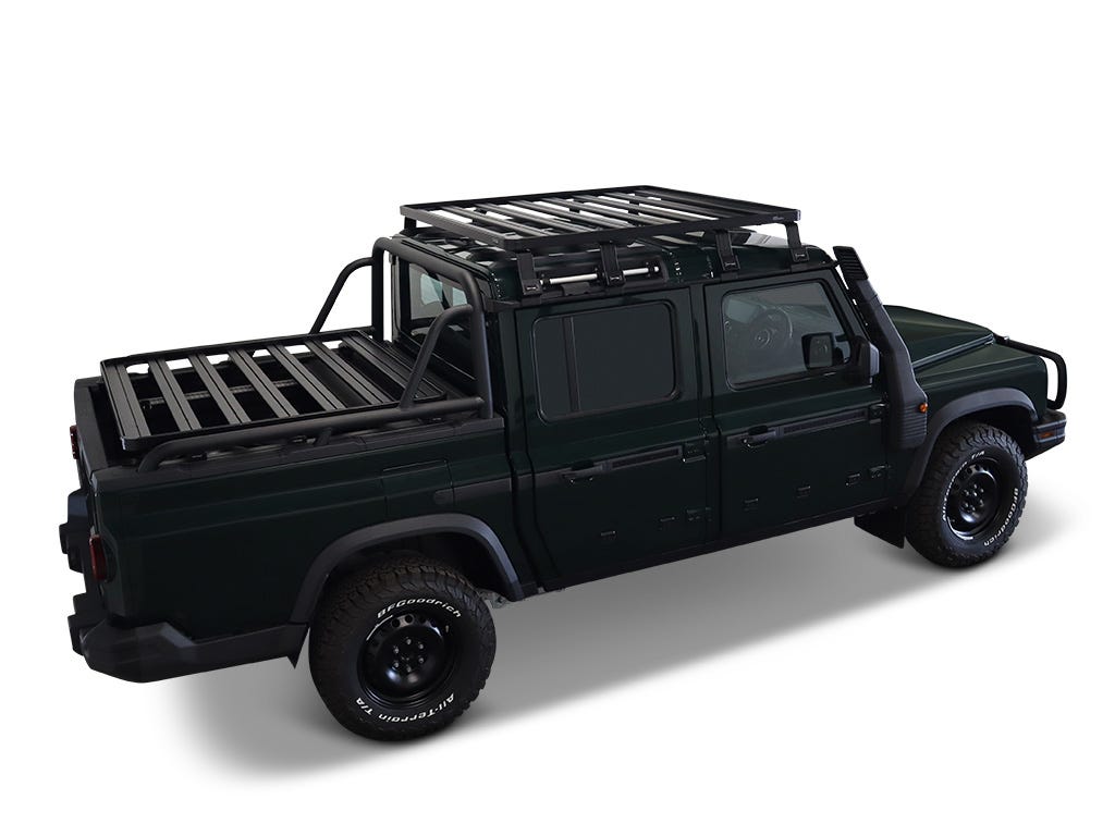 Front Runner Ineos Grenadier Quartermaster (2023-Current) Roller Tonneau Cover Slimline II Load Bed Rack Kit -KRIG005T