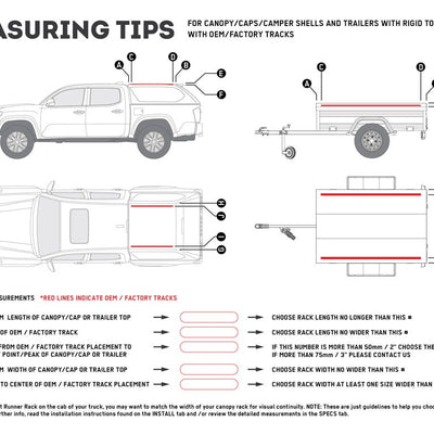 Front Runner Ute Canopy or Trailer with OEM Track Slimline II Rack Kit / 1345mm(W) X 1560mm(L) -KRCA045TN